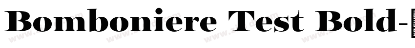 Bomboniere Test Bold字体转换